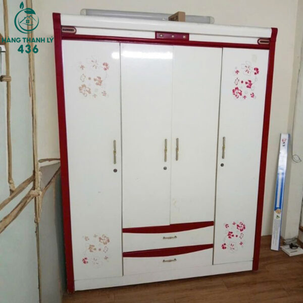 Thiết kế chưa có tên - 1 tu quan ao cu 4 canh lon mau trang do co hoa van dep 2