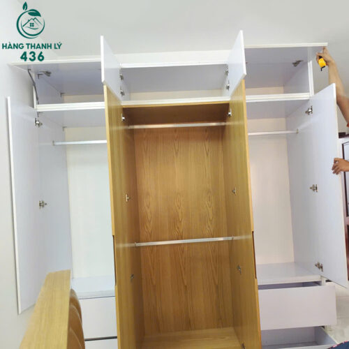 Tủ Quần Áo Cũ Lớn 6 Cánh Thiết Kế Chia Ngăn Hợp Lý 5 tu quan ao cu lon 6 canh thiet ke chia ngan hop ly 2