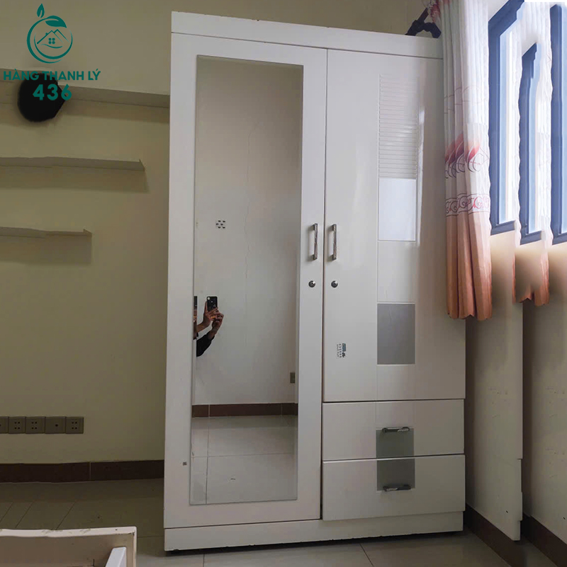 Tủ Quần Áo Cũ Trắng 2MX1M2 Có Gương Soi Toàn Thân Tiện Lợi tu-quan-ao-cu-trang-2mx1m2-co-guong-soi-toan-than-tien-loi-2 Tủ Quần Áo Cũ Trắng 2MX1M2 Có Gương Soi Toàn Thân Tiện Lợi