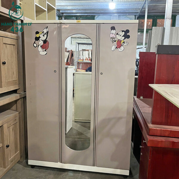 tu quan ao nhua cu 3 canh guong soi mau be 1