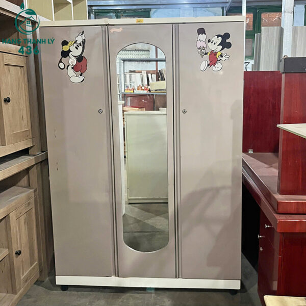 tu quan ao nhua cu 3 canh guong soi mau be 2