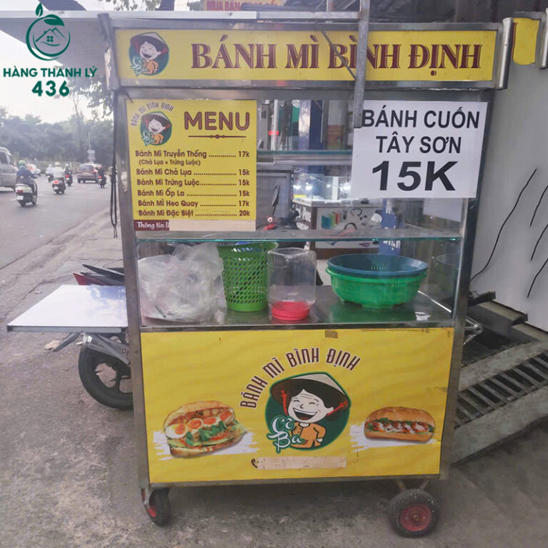 xe day ban hang cu khung kim loai in hinh co gai non la