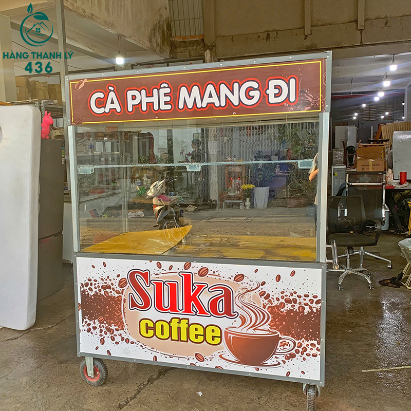xe-quay-cafe-cu-co-tu-kinh-lon-1 Xe Quầy Cafe Cũ Có Tủ Kính Lớn