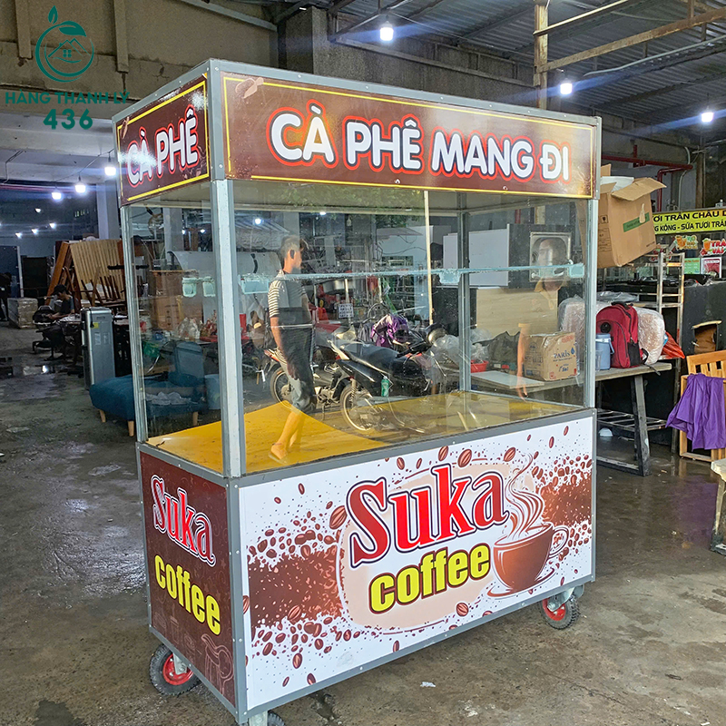 xe-quay-cafe-cu-co-tu-kinh-lon-2 Xe Quầy Cafe Cũ Có Tủ Kính Lớn