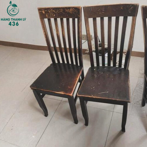 Bàn Ăn Cũ Mặt Kính Ghế Gỗ Màu Nâu Đen Sang Trọng 2 ban an cu mat kinh ghe go mau nau den sang trong 1