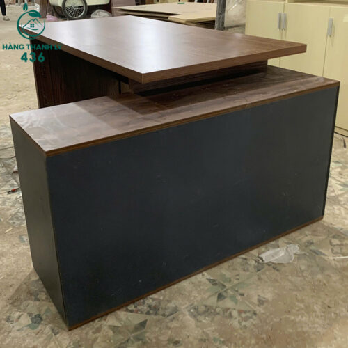 Bàn Giám Đốc 1M6X80CM Kiểu Góc L Tồn Kho Tái Chế Giá Rẻ 6 ban giam doc cu 1m6x80cm mat go van nau dam kem tu phu 1