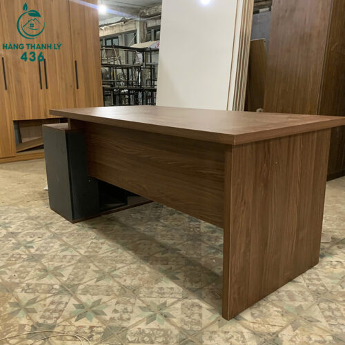 Bàn Giám Đốc 1M6X80CM Kiểu Góc L Tồn Kho Tái Chế Giá Rẻ 4 ban giam doc cu 1m6x80cm mat go van nau dam kem tu phu 4