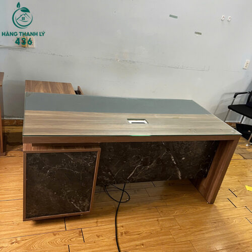 Bàn Giám Đốc Cũ 1M7X1M5 Mặt Kính Cường Lực Hiện Đại Sang Trọng 3 ban giam doc cu 1m7x1m5 mat kinh cuong luc hien dai sang trong 3