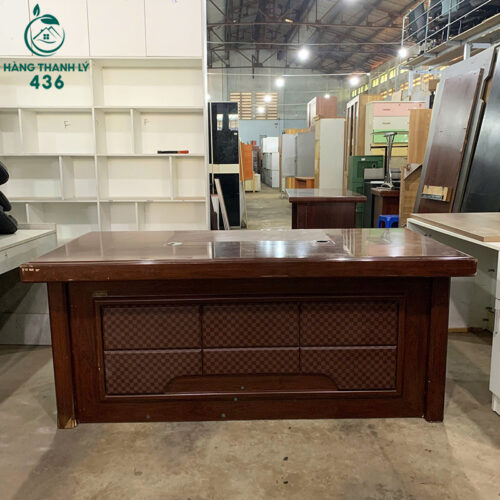 Bàn Giám Đốc Cũ 1M8X90CM Gỗ Nâu Có Khay Bàn Phím Sang Trọng 3 ban giam doc cu 1m8x90cm go nau co khay ban phim sang trong 2