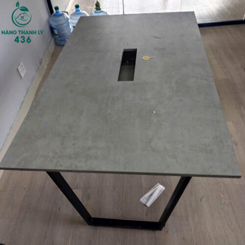 Bàn Họp Cũ 1M7X1M Chân Bàn Chữ U Có Lỗ Đi Dây Điện 3 ban hop cu 1m7x1m chan ban chu u co lo di day dien 2