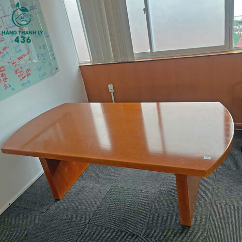 Bàn Họp Gỗ Cũ 2MX1M01 Đầu Cong Chân Trụ Chắc Chắn 4 ban hop go cu 2mx1m01 dau cong chan tru chac chan 2