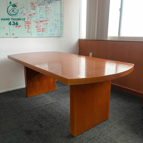 Bàn Họp Gỗ Cũ 2MX1M01 Đầu Cong Chân Trụ Chắc Chắn 3 ban hop go cu 2mx1m01 dau cong chan tru chac chan 3