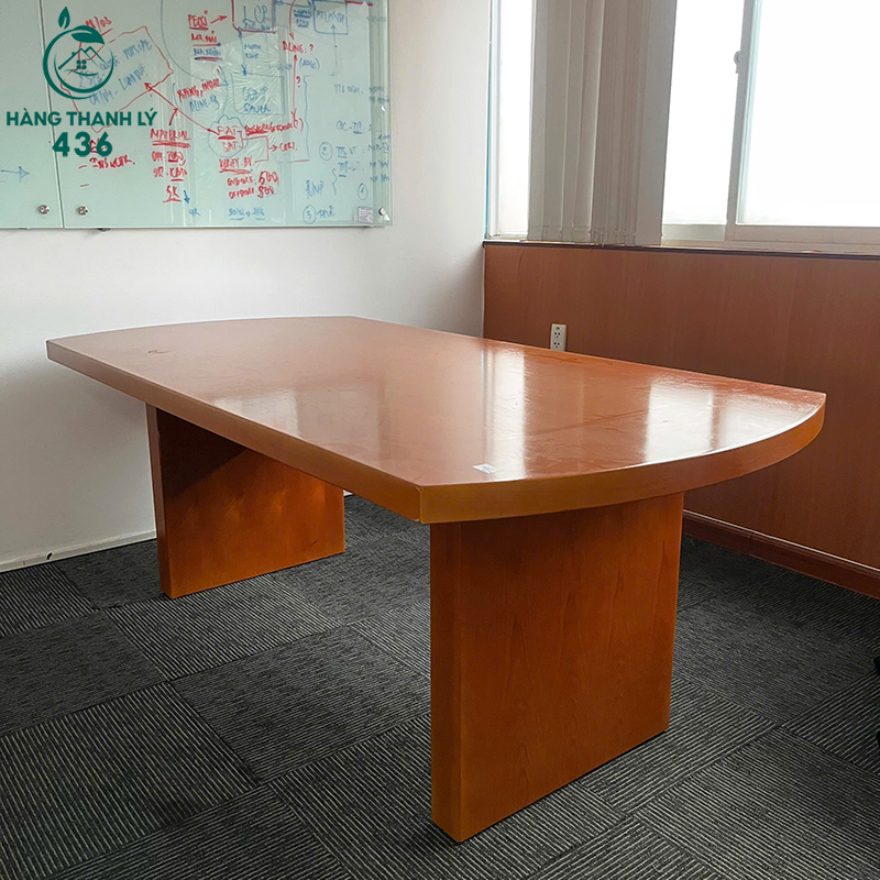 Bàn Họp Gỗ Cũ 2MX1M01 Đầu Cong Chân Trụ Chắc Chắn ban-hop-go-cu-2mx1m01-dau-cong-chan-tru-chac-chan-3 Bàn Họp Gỗ Cũ 2MX1M01 Đầu Cong Chân Trụ Chắc Chắn