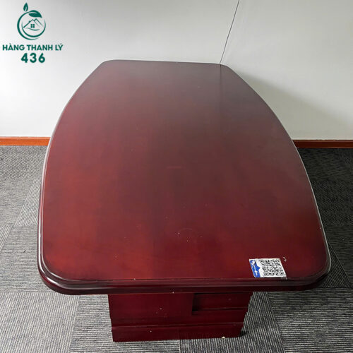 Bàn Họp Màu Đỏ Đô Cũ Thiết Kế Góc Bo Sang Trọng 2 ban hop mau do do cu thiet ke bo mem 3