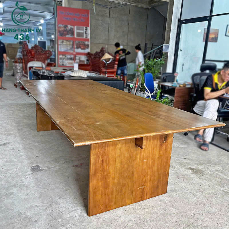 ban-hop-van-phong-cu-2m8x1m2-phoi-mau-vang-nau-1-1 Bàn Họp Văn Phòng Cũ 2M8X1M2 Phối Màu Vàng Nâu