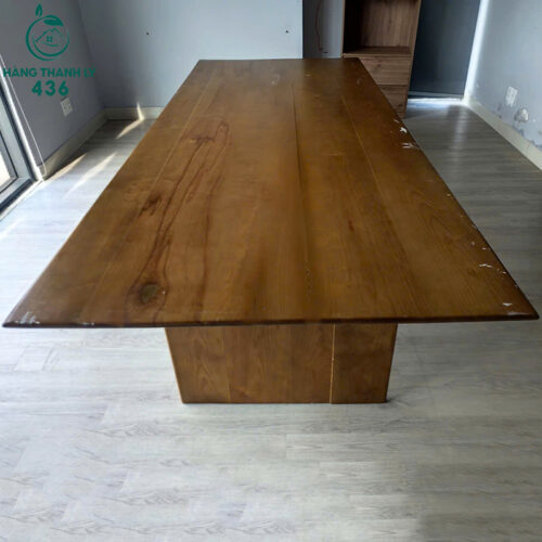 Bàn Họp Văn Phòng Cũ 2M8X1M2 Phối Màu Vàng Nâu 3 ban hop van phong cu 2m8x1m2 phoi mau vang nau 1