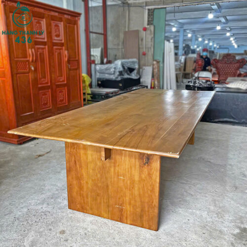 Bàn Họp Văn Phòng Cũ 2M8X1M2 Phối Màu Vàng Nâu