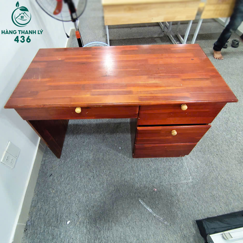 ban-lam-viec-cu-1m2x60cm-kem-co-hoc-keo-dung-do-dung-4 Bàn Làm Việc Cũ 1M2X60CM Kèm Có Hộc Kéo Đựng Đồ Dùng