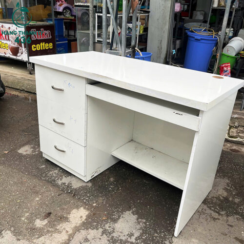 Bàn Làm Việc Cũ 1M2X75CM 3 Hộc Màu Trắng 4 ban lam viec cu 1m2x75cm 3 hoc mau trang 3