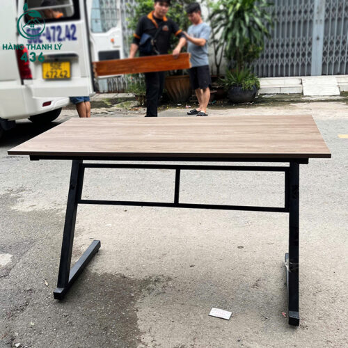 Bàn Làm Việc Cũ 1M2X75CM Chân Bàn Màu Đen Bền Đẹp 3 ban lam viec cu 1m2x75cm chan sat ben dep 4