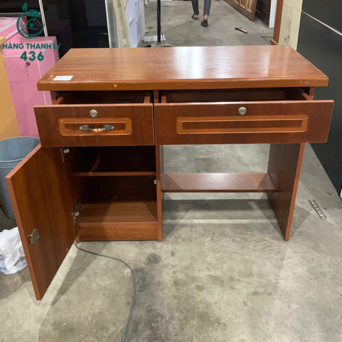 ban lam viec cu 1mx50cm co hoc tu keo thiet ke dep mat 1