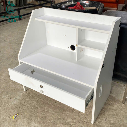 Bàn Làm Việc Cũ Gỗ Trắng Cao Cấp Đa Ngăn Tiện Nghi 4 ban lam viec cu go trang cao cap da ngan tien nghi 1