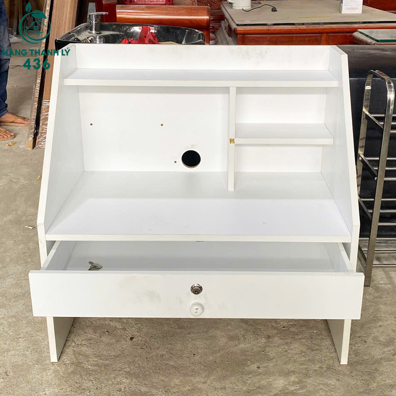 ban-lam-viec-cu-go-trang-cao-cap-da-ngan-tien-nghi-3 Bàn Làm Việc Cũ Gỗ Trắng Cao Cấp Đa Ngăn Tiện Nghi