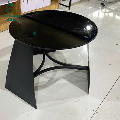 Bàn Sofa Mặt Kính Tròn Màu Đen Sang Trọng Mới 95% 4 ban sofa cu mat kinh tron mau den sang trong 2