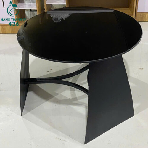 Bàn Sofa Mặt Kính Tròn Màu Đen Sang Trọng Mới 95% 3 ban sofa cu mat kinh tron mau den sang trong 3