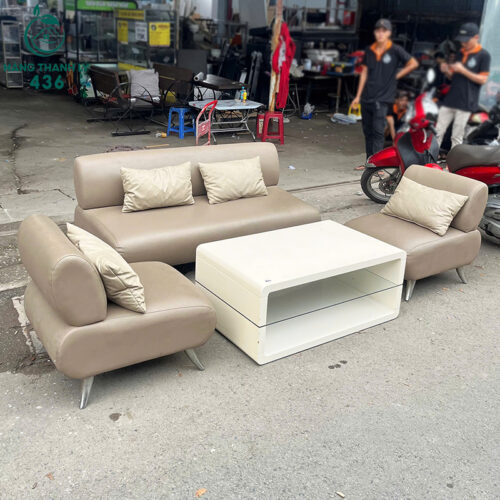 bo sofa cu 1m5x70cm mau nau sang kem goi sang trong 2