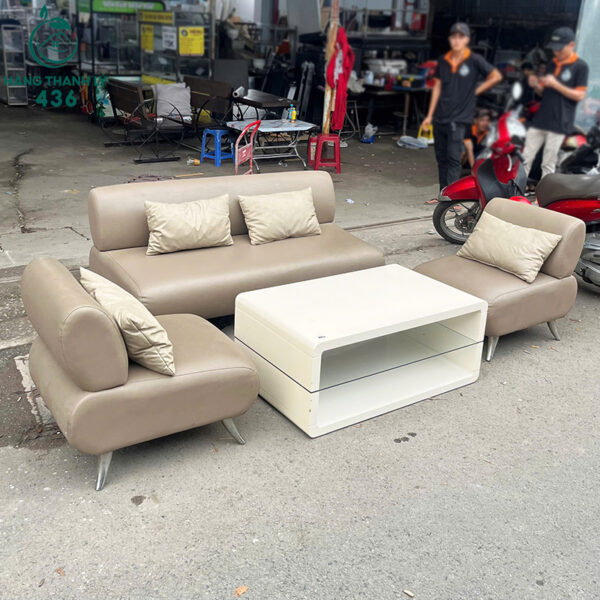 bo sofa cu 1m5x70cm mau nau sang kem goi sang trong 2