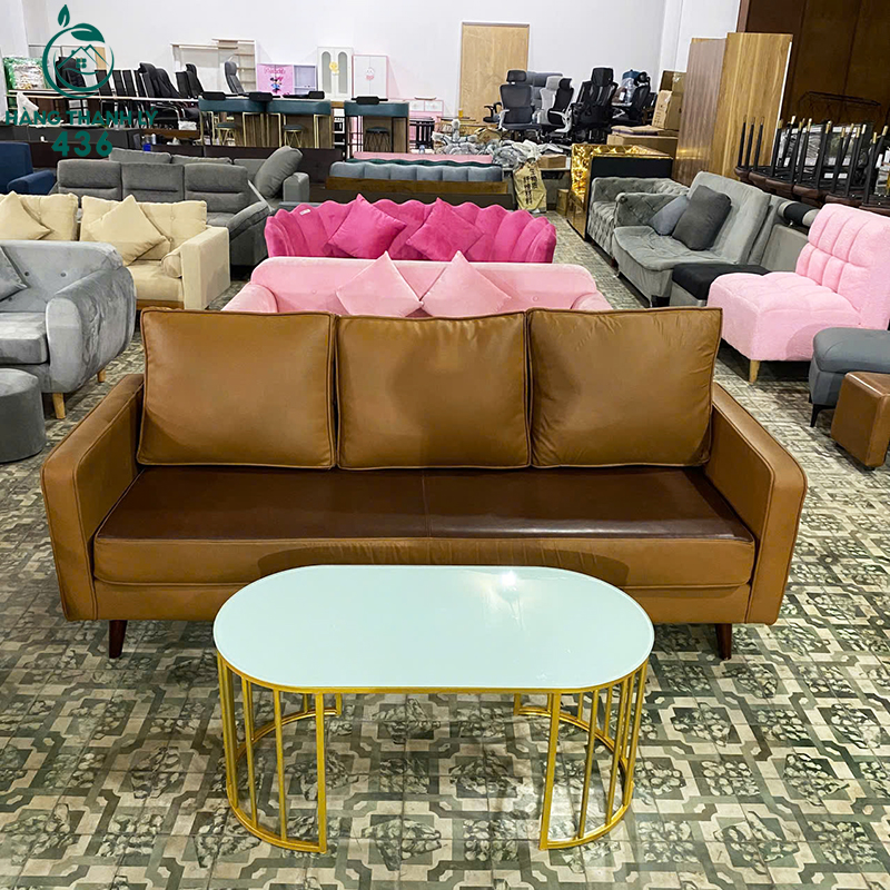 bo-sofa-cu-da-mau-nau-di-kem-ban-kinh-5 Bộ Sofa Cũ Da Màu Nâu Đi Kèm Bàn Kính