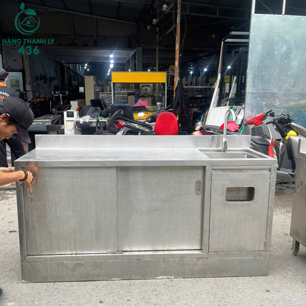 bon rua chen cu 1 hoc inox 1m7x95cm rong rai 1