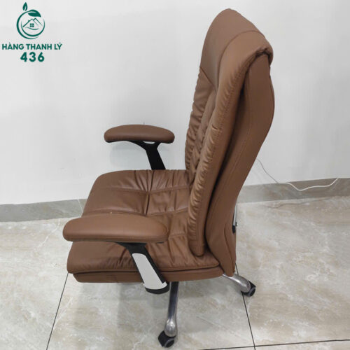 Ghế Giám Đốc Cũ Lưng Cao Bọc Da Màu Nâu 2 ghe giam doc cu lung cao boc da mau nau 4
