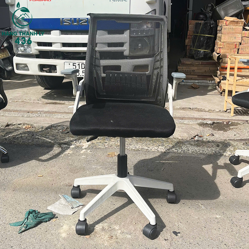 ghe-xoay-luoi-cu-chan-trang-hien-dai-lung-thoang-mat-3 Ghế Xoay Lưới Cũ Chân Trắng Hiện Đại Lưng Thoáng Mát