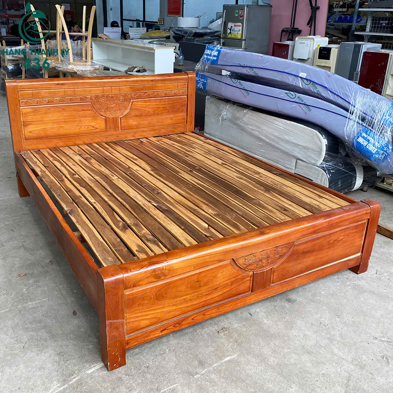 Giường Gỗ Cũ 1M6X2M Thiết Kế Hiện Đại Đơn Giản giuong-go-cu-1m6x2m-thiet-ke-hien-dai-don-gian-3 Giường Gỗ Cũ 1M6X2M Thiết Kế Hiện Đại Đơn Giản