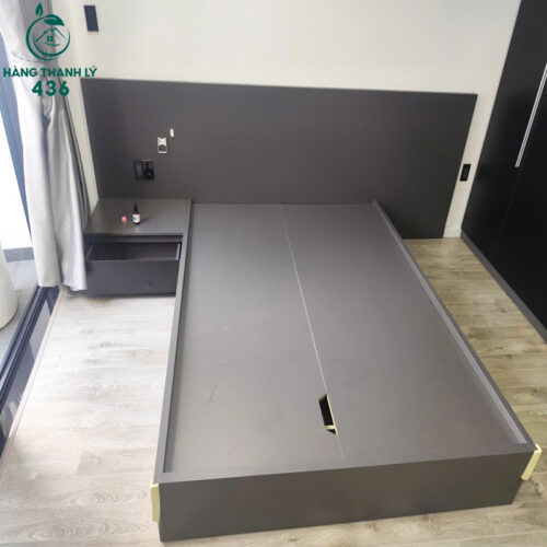 giuong ngu cu 3m1x2m mau xam khoi co tab dau giuong 2