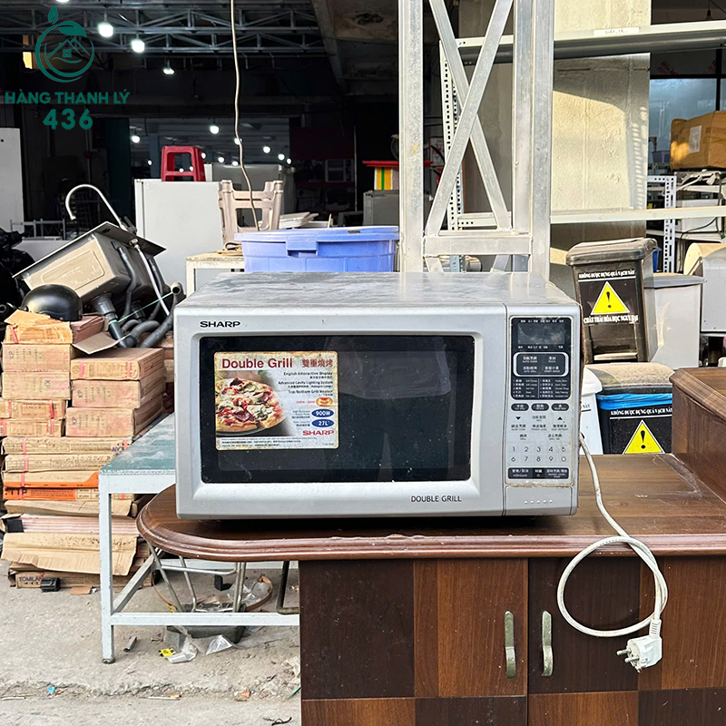 lo-vi-song-cu-sharp-27l-bac-co-chuc-nang-nuong-tien-loi-1 Lò Vi Sóng Cũ Sharp 27L Bạc Có Chức Năng Nướng Tiện Lợi