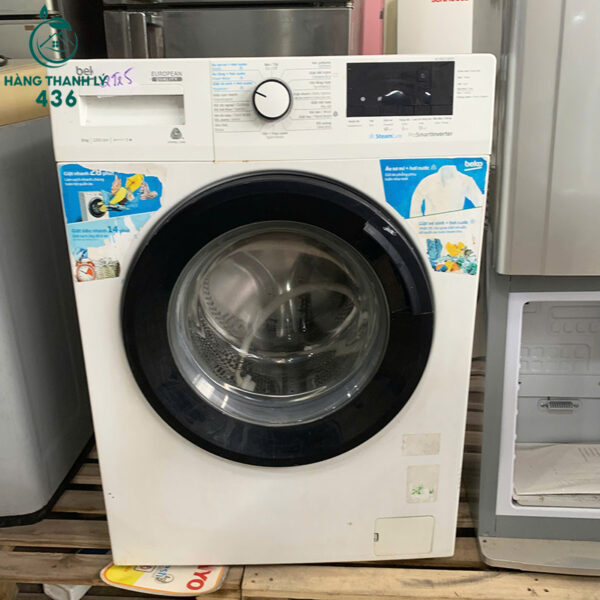Máy Giặt Cũ Beko Mặt Kính Viền Đen Sang Trọng Dễ Vệ Sinh