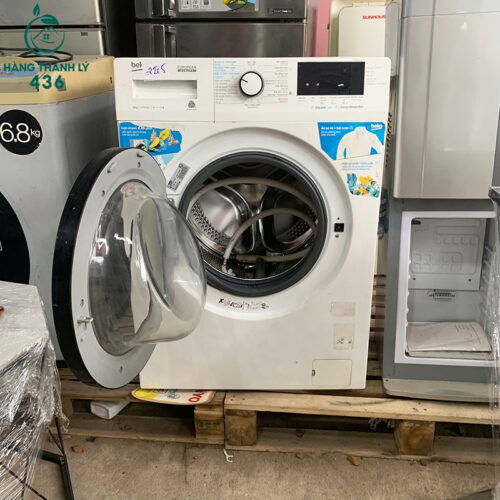 Máy Giặt Cũ Beko Mặt Kính Viền Đen Sang Trọng Dễ Vệ Sinh