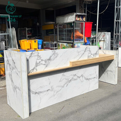 Quầy Lễ Tân Cũ 2M4X1M Có Hộc Tủ Tiện Dụng 3 quay le tan cu 2m4x1m co hoc tu tien dung 3