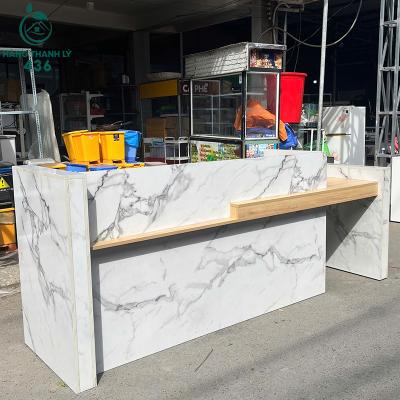 quay-le-tan-cu-2m4x1m-co-hoc-tu-tien-dung-3 Quầy Lễ Tân Cũ 2M4X1M Có Hộc Tủ Tiện Dụng