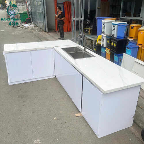 quay pha che cu mau trang chu l tich hop chau rua inox gon 2