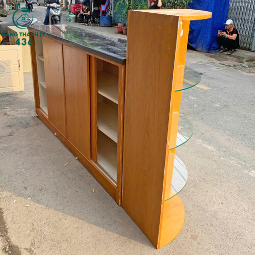 Quầy Tiếp Tân Cũ 2MX1M1 Mặt Đá Đen Bóng Dễ Lau Chùi