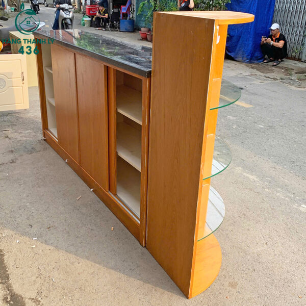 Quầy Tiếp Tân Cũ 2MX1M1 Mặt Đá Đen Bóng Dễ Lau Chùi