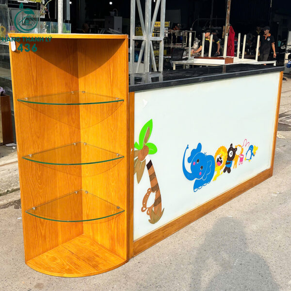 Quầy Tiếp Tân Cũ 2MX1M1 Mặt Đá Đen Bóng Dễ Lau Chùi