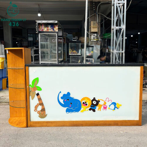 Quầy Tiếp Tân Cũ 2MX1M1 Mặt Đá Đen Bóng Dễ Lau Chùi