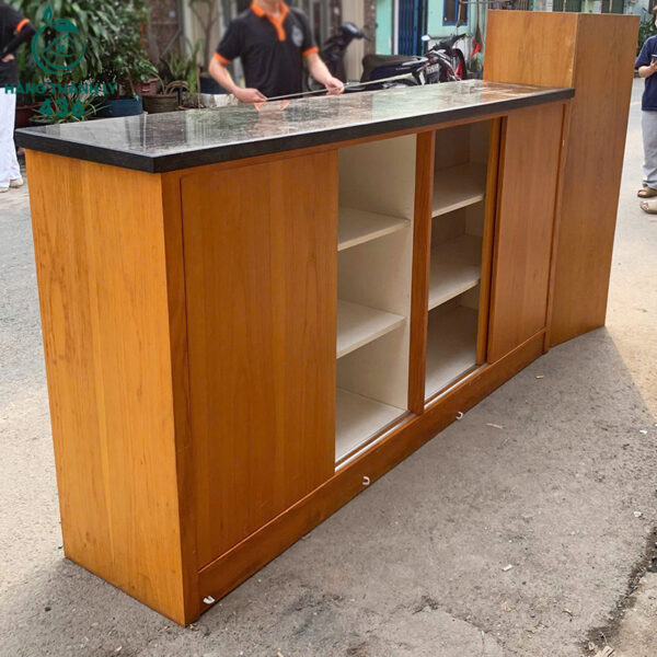 Quầy Tiếp Tân Cũ 2MX1M1 Mặt Đá Đen Bóng Dễ Lau Chùi