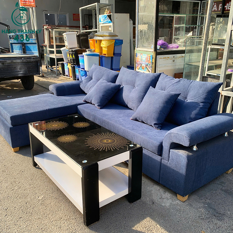 Sofa Chữ L Cũ 2M5X1M5 Bọc Vải Xanh Kèm Bàn Kính Tiện Lợi sofa-chu-l-cu-boc-vai-xanh-kem-ban-kinh-tien-loi-2 Sofa Chữ L Cũ 2M5X1M5 Bọc Vải Xanh Kèm Bàn Kính Tiện Lợi