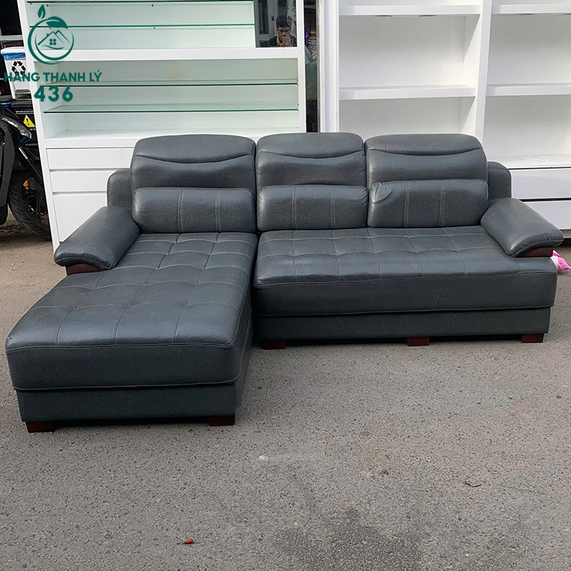 sofa-goc-l-da-xam-cu-2m2x1m5-kieu-dang-rong-rai-1 Sofa Góc L Da Xám Cũ 2M2X1M5 Kiểu Dáng Rộng Rãi